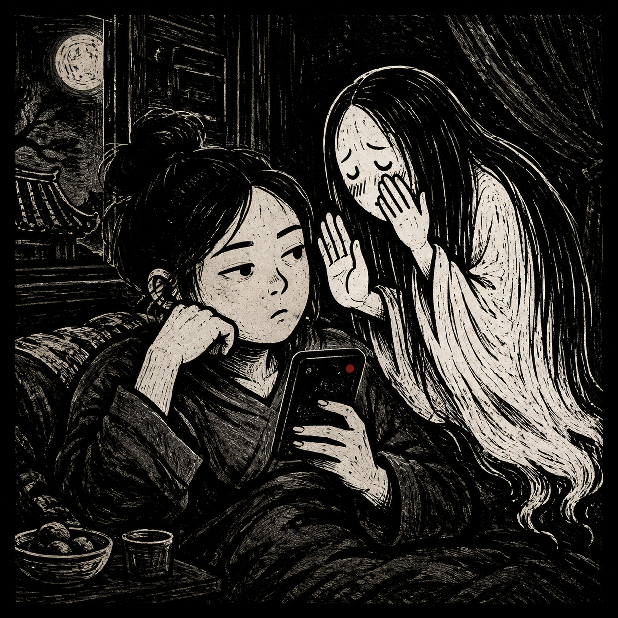 귀신: 나 보여? 나: 네. 지금 바빠서요
