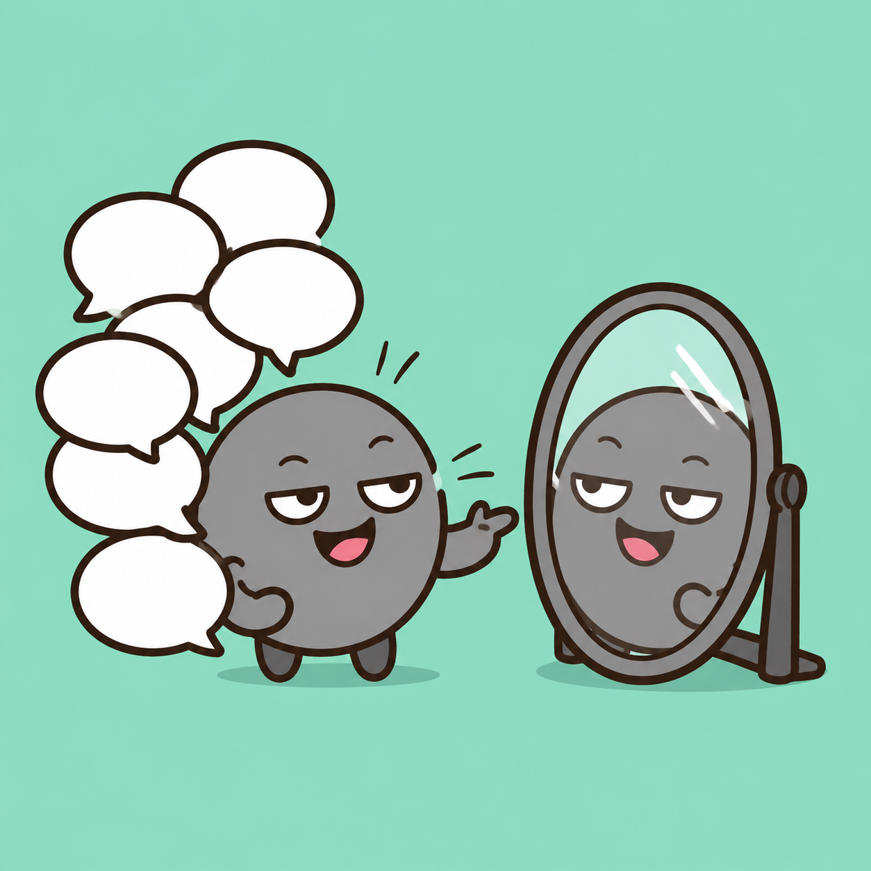 본인 메시지에 본인이 답함. 대화 상대 본인
