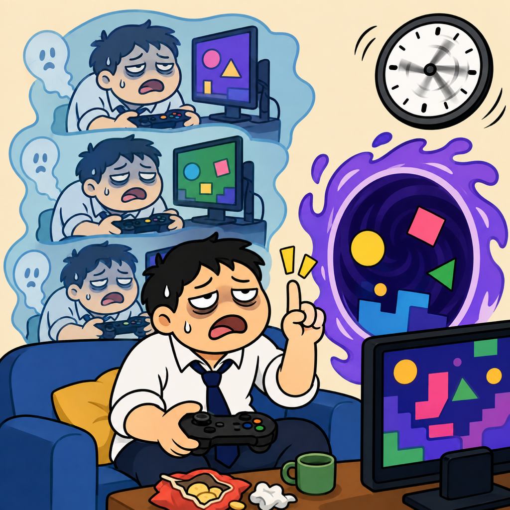 "한 판만" 이 세 판째인 사람
